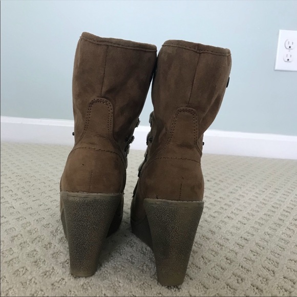 Mossimo fur-lined wedge booties - Picture 2 of 4